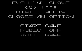 Push 'n' Shove (Atari ST) screenshot: Main menu