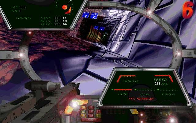 Battle Racet Screenshot of Battle Race (DOS, 1996) - MobyGames
