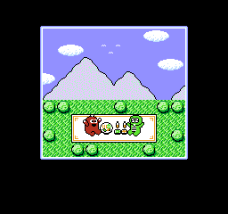 Hirake! Ponkikki (NES) screenshot: When you finish an island, you get a cute celebration screen.