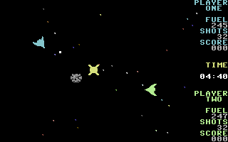 Stellar Triumph (Commodore 64) screenshot: An alien passes by