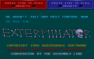 Exterminator (Atari ST) screenshot: Title screen