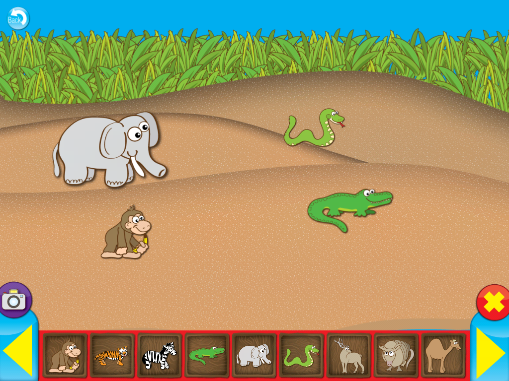 Screenshot of Giraffe's PreSchool Playground (iPad, 2009) MobyGames