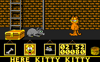 Garfield: Big, Fat, Hairy Deal (Amiga) screenshot: That's a big rat
