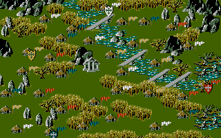 Betrayal (Atari ST) screenshot: Territory overview