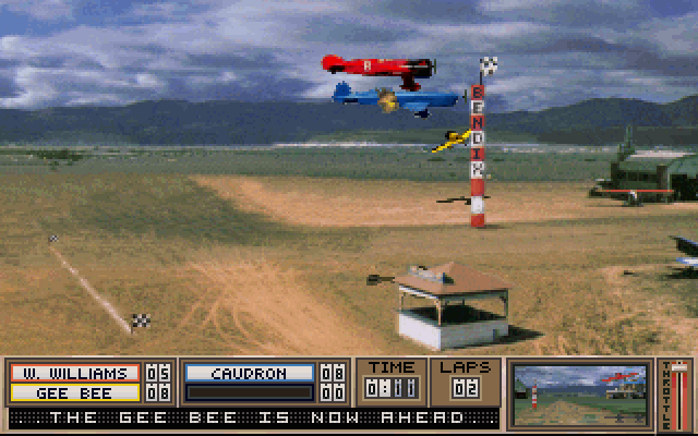 The Rocketeer (DOS) screenshot: Watch out for the other plane!