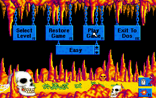 Creepers (DOS) screenshot: Main Menu