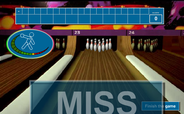 Play and Win !!! (Browser) screenshot: Yep, I missed all the pins. Have to hold the GO! button down longer.
