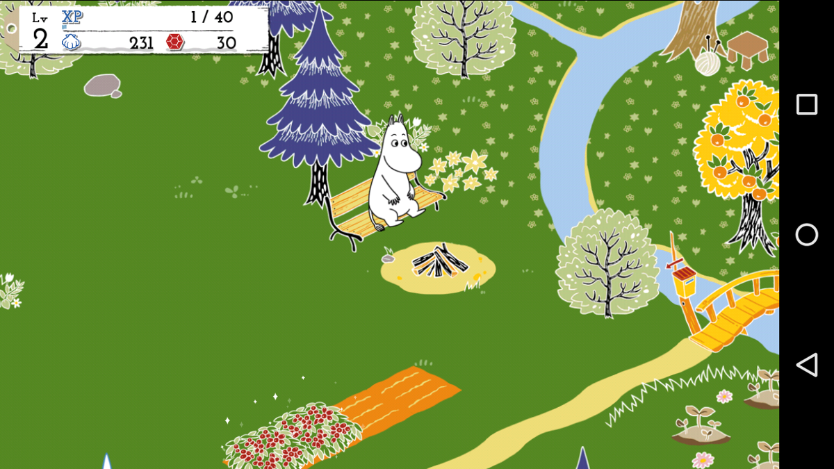 Moomin: Welcome to Moominvalley (Android) screenshot: And for those of you with poor imaginations, here's what we do with it.