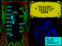 Sláine (ZX Spectrum) screenshot: Try to select a Yes