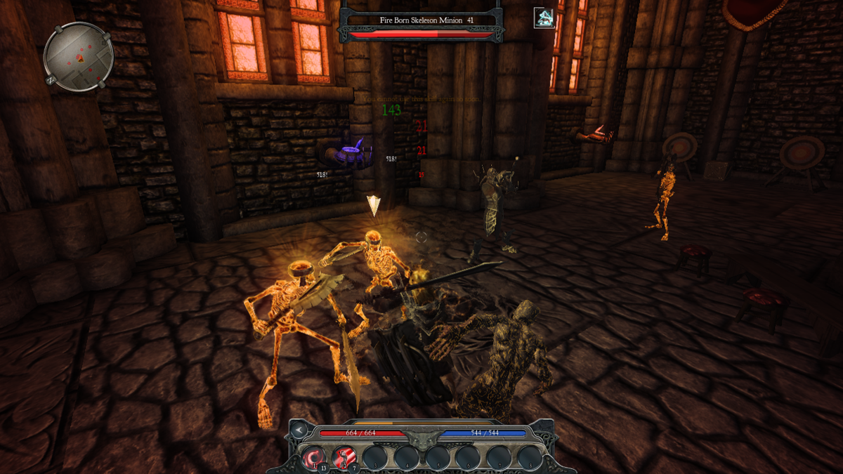 Divinity II: Flames of Vengeance (Windows) screenshot: When you regenerate just by hitting enemies, being surrounded feels like the best idea ever.