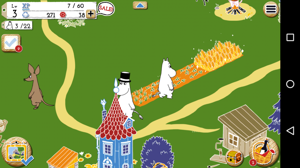 Moomin: Welcome to Moominvalley (Android) screenshot: If I have learned anything from Twilight, that must be vampire wheat.