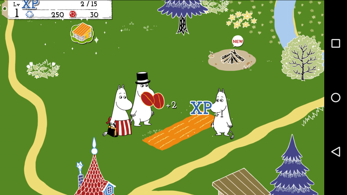 Moomin: Welcome to Moominvalley (Android) screenshot: As you sow, so shall ye reap.