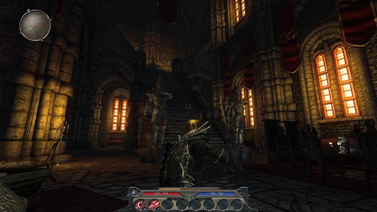 Divinity II: Flames of Vengeance (Windows) screenshot: What a beauty! To think this place is infested with undead.
