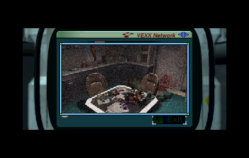 Enemy Zero (SEGA Saturn) screenshot: "It looks like I missed a hell of a party!"