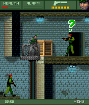 Tom Clancy's Splinter Cell: Extended Ops (J2ME) screenshot: Being spotted by a guard