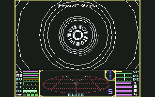 Elite (Commodore 64) screenshot: Hyperwarp