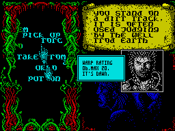 Sláine (ZX Spectrum) screenshot: Trying to move