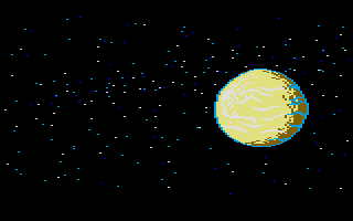 Space Quest: Chapter I - The Sarien Encounter (Atari ST) screenshot: The planet Kerona.
