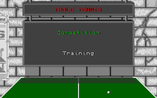 Table Tennis Simulation (Atari ST) screenshot: Competition or practice?