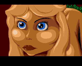 Chuck Rock (Amiga) screenshot: Chuck's girlfriend