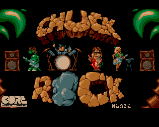 Chuck Rock (Amiga) screenshot: Title screen
