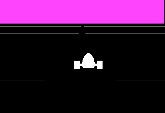 Racer (Apple II) screenshot: Starting out
