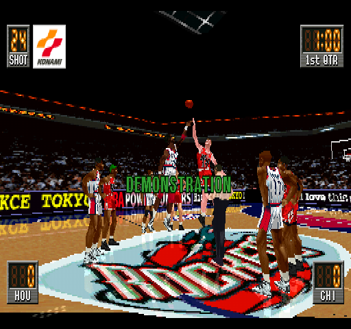 NBA in the Zone 2 (PlayStation) screenshot: Demonstration.