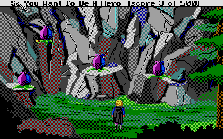 Hero's Quest: So You Want to Be a Hero (Atari ST) screenshot: The seed-spitting Spirea spores!