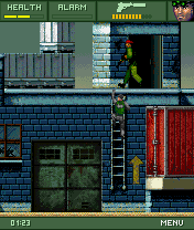 Tom Clancy's Splinter Cell: Extended Ops (J2ME) screenshot: Climbing a ladder
