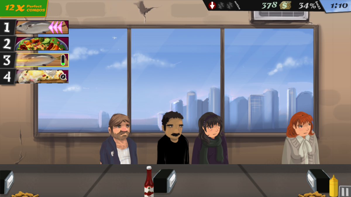 Cook, Serve, Delicious! (Windows) screenshot: Four customers waiting
