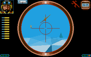 Midwinter (Atari ST) screenshot: Sniping.