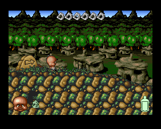 Chuck Rock II: Son of Chuck (Amiga) screenshot: Start of Level 1