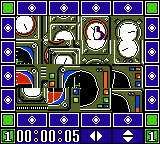 Kinetic Connection (Game Gear) screenshot: All the pieces are scrambled.
