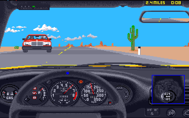 The Supercars: Test Drive II Car Disk (Amiga) screenshot: RUF Twin Turbo dashboard