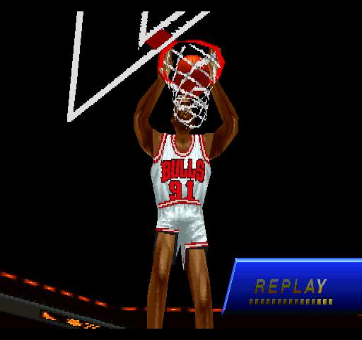 NBA in the Zone 2 (PlayStation) screenshot: Power Dunker, hell yeah.