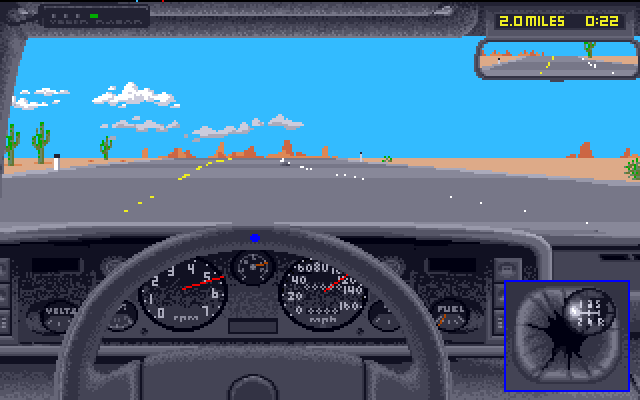 The Supercars: Test Drive II Car Disk (Amiga) screenshot: Lotus Esprit Turbo dashboard