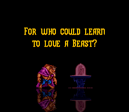 Disney's Beauty and the Beast (SNES) screenshot: Game over
