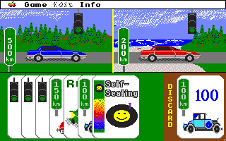 Milestones 2000 (Apple IIgs) screenshot: Getting a power card: self-sealing