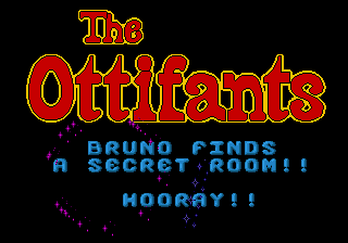 The Ottifants (Genesis) screenshot: Secret Room ~ Hooray, Bruno finds a secret room!