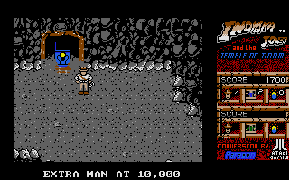 Indiana Jones and the Temple of Doom (Atari ST) screenshot: Near the entrance to the mines.