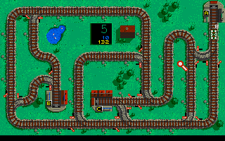 Locomotion (Atari ST) screenshot: Playing the game!