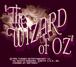 The Wizard of Oz (SNES) screenshot: Title screen