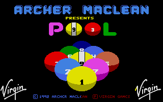 Archer Maclean's Pool (Atari ST) screenshot: Title screen