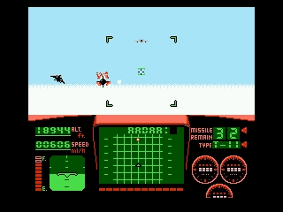 Top Gun (NES) screenshot: They're firing at you!