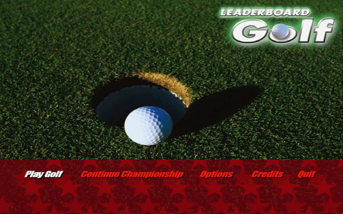 Leaderboard Golf (Windows) screenshot: main screen