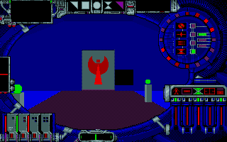 Cybercon III (Atari ST) screenshot: The starting location