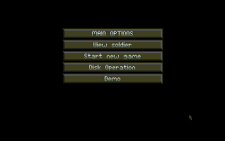 Hunter (Atari ST) screenshot: Main menu