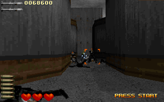 A.D Cop (DOS) screenshot: Numerous enemies