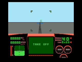 Top Gun (NES) screenshot: Take off sequence.