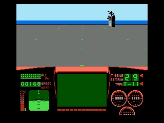 Top Gun (NES) screenshot: Landed at the aircraft carrier.